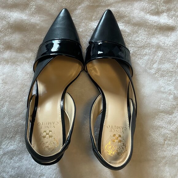 Vince Camuto Black Slingback Heels 8.5M - Picture 5 of 7